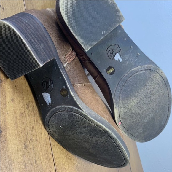 Lucky Brand LP Hatlewx Leather Riding Knee Tall Boots Wheat Winter Haze Cognac - Picture 2 of 3